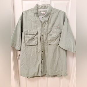 World Wide Sportsman Fishing Gear short sleeve  olive shirt Sz 3x VENTED